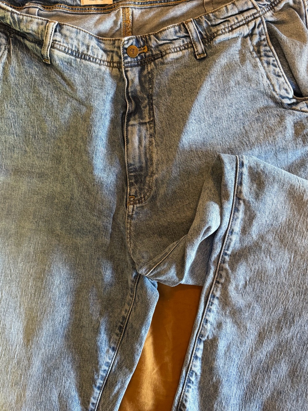 Pilcro Women’s Wide Leg Jeans in Light Blue Denim